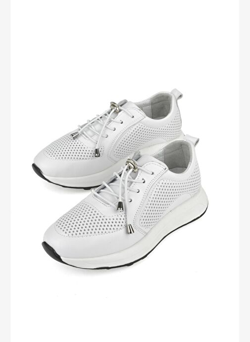 Ziya, Kadın Hakiki Deri Sneaker 1511050Z2341 Beyaz - Görsel 6