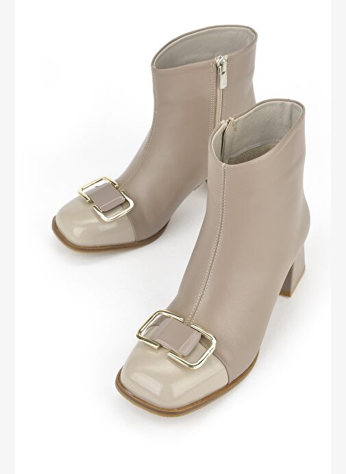 Ziya, Kadın Hakiki Deri Bot 1531050Z26104557K Vizon - Görsel 6