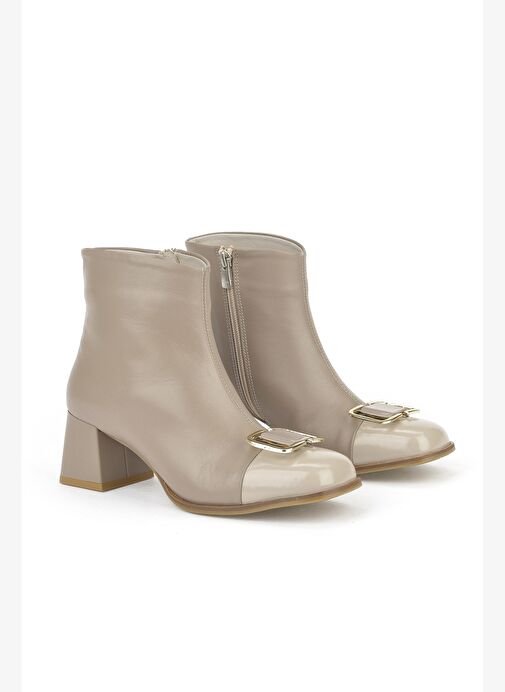 Ziya, Kadın Hakiki Deri Bot 1531050Z26104557K Vizon - Görsel 3