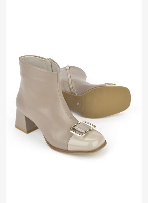 Ziya, Kadın Hakiki Deri Bot 1531050Z26104557K Vizon - Görsel 5