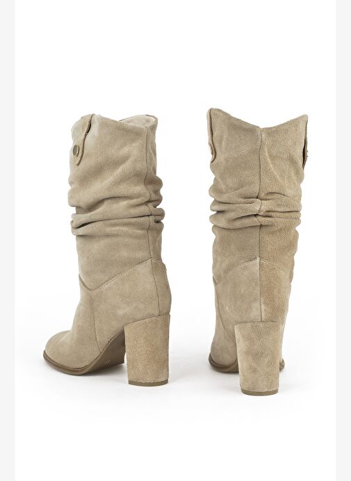 Ziya, Kadın Hakiki Deri Çizme 1531050Z25100670K Bej - Görsel 4