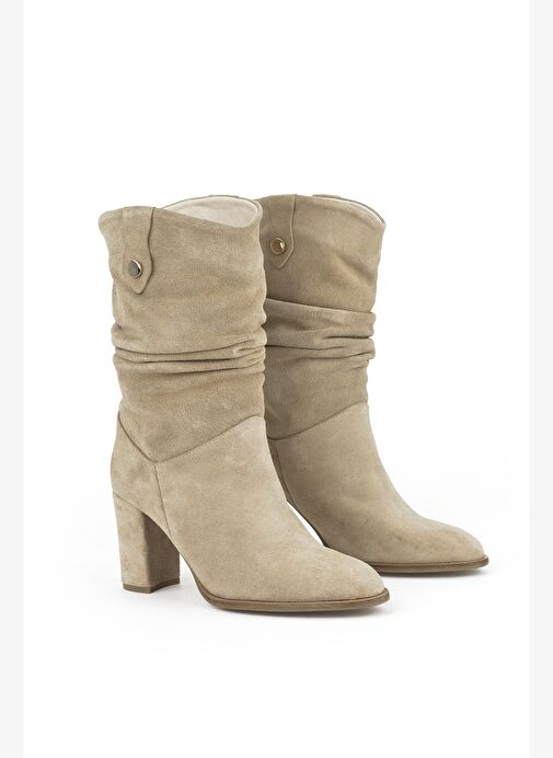 Ziya, Kadın Hakiki Deri Çizme 1531050Z25100670K Bej - Görsel 3