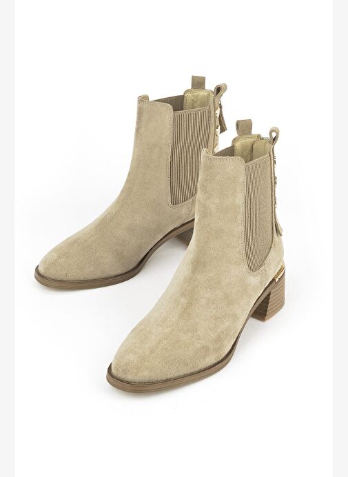 Ziya, Kadın Hakiki Deri Bot 1531050Z26103552K2 Bej - Görsel 6