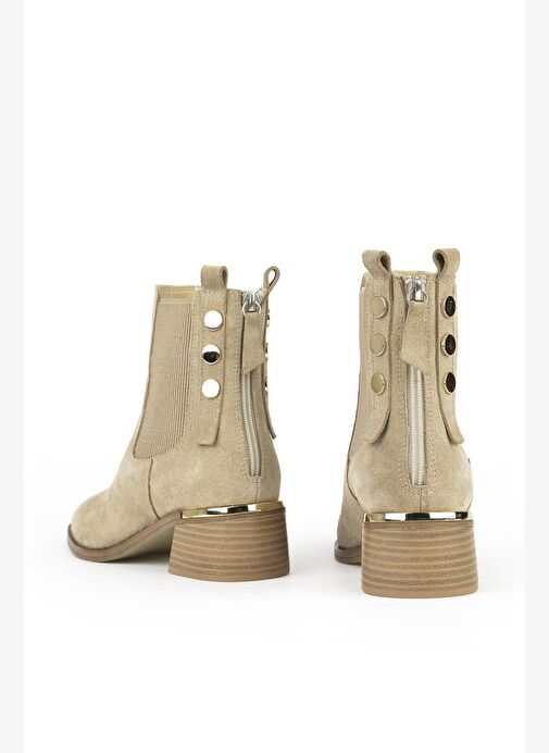 Ziya, Kadın Hakiki Deri Bot 1531050Z26103552K2 Bej - Görsel 4