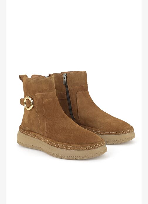 Ziya, Kadın Hakiki Deri Bot 1531050Z26105252K Taba - Görsel 3