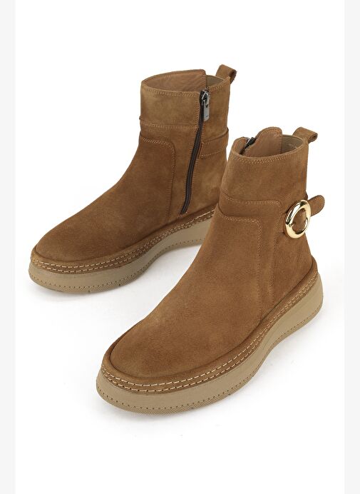 Ziya, Kadın Hakiki Deri Bot 1531050Z26105252K Taba - Görsel 6