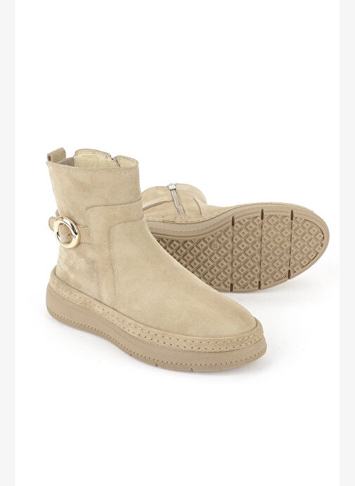 Ziya, Kadın Hakiki Deri Bot 1531050Z26105252K Bej - Görsel 5