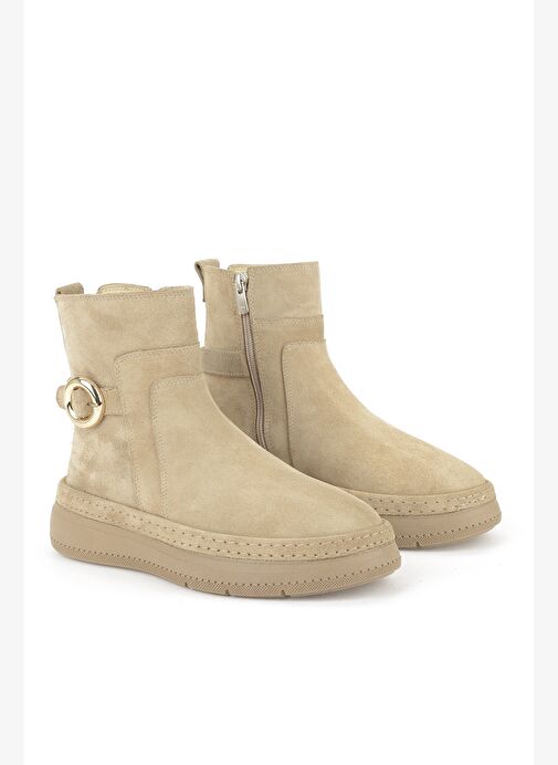 Ziya, Kadın Hakiki Deri Bot 1531050Z26105252K Bej - Görsel 3
