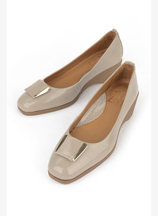 Ziya, Kadın Hakiki Deri Ayakkabı 1531050Z25140128Y Vizon - Görsel 7