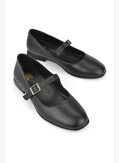 Ziya, Kadın Hakiki Deri Babet 1531050Z25100780K Siyah - Görsel 6