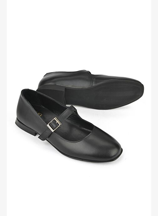 Ziya, Kadın Hakiki Deri Babet 1531050Z25100780K Siyah - Görsel 5