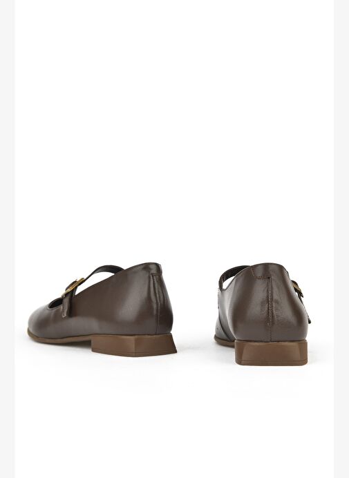 Ziya, Kadın Hakiki Deri Babet 1531050Z25100780K Kahve - Görsel 4