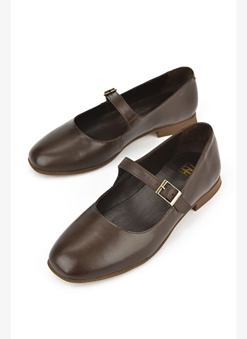 Ziya, Kadın Hakiki Deri Babet 1531050Z25100780K Kahve - Görsel 6