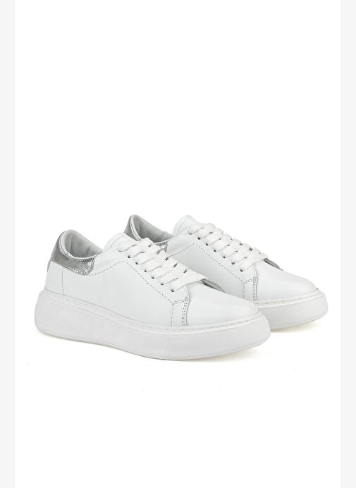 Ziya, Kadın Hakiki Deri Sneaker 1531050Z26802370K Beyaz - Görsel 3