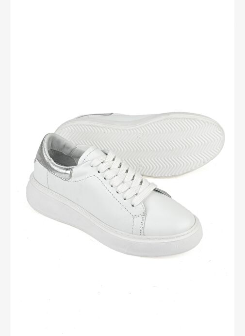 Ziya, Kadın Hakiki Deri Sneaker 1531050Z26802370K Beyaz - Görsel 5