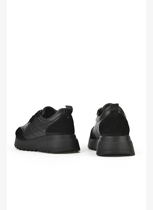 Ziya, Kadın Hakiki Deri Sneaker 1531050Z26802420PK Siyah - Görsel 4