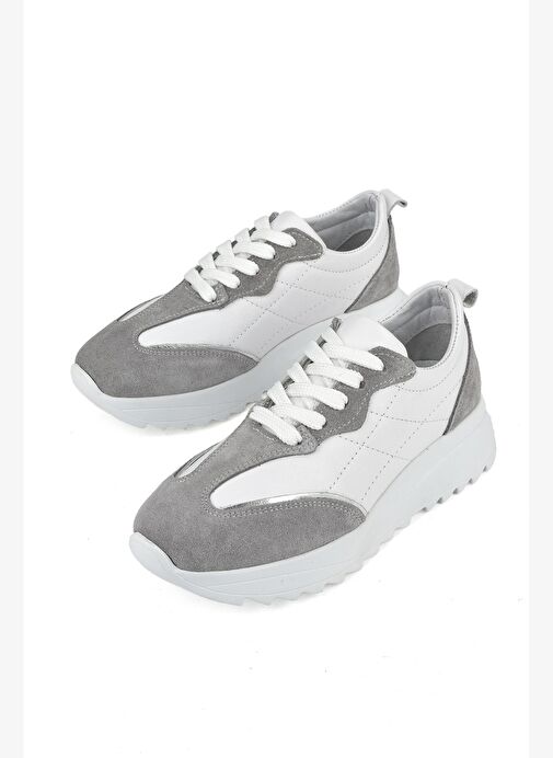 Ziya, Kadın Hakiki Deri Sneaker 1531050Z26802420PK Beyaz - Görsel 6