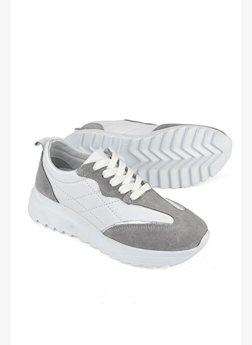 Ziya, Kadın Hakiki Deri Sneaker 1531050Z26802420PK Beyaz - Görsel 5