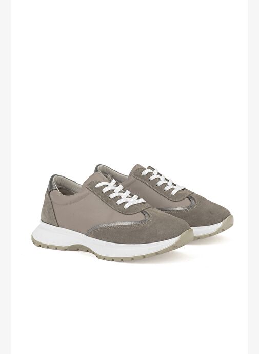 Ziya, Kadın Hakiki Deri Sneaker 1531050Z26501005K Vizon - Görsel 3