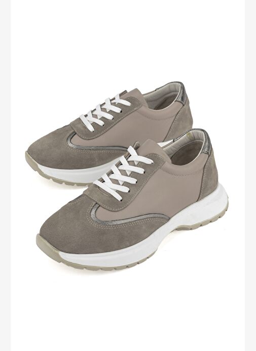 Ziya, Kadın Hakiki Deri Sneaker 1531050Z26501005K Vizon - Görsel 6