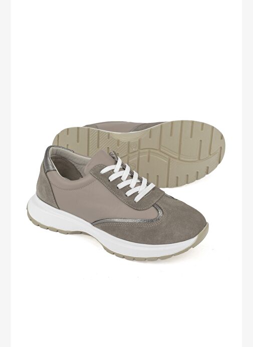 Ziya, Kadın Hakiki Deri Sneaker 1531050Z26501005K Vizon - Görsel 5
