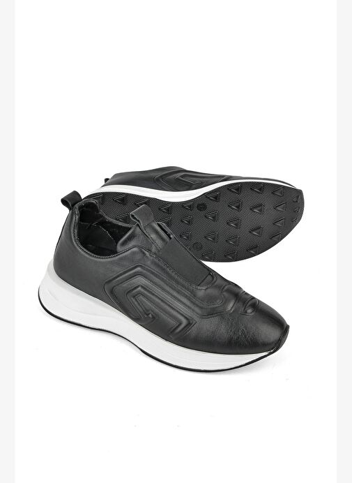 Ziya, Kadın Hakiki Deri Sneaker 1531050Z26802480PK Siyah - Görsel 5