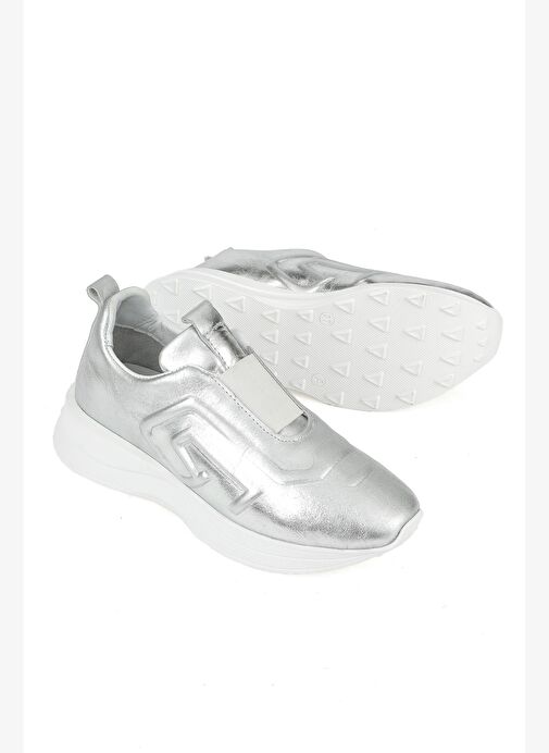 Ziya, Kadın Hakiki Deri Sneaker 1531050Z26802480PK Gümüş - Görsel 5