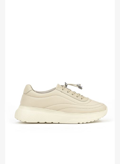 Ziya, Kadın Hakiki Deri Sneaker 1531050Z2650F100K Bej - Görsel 2