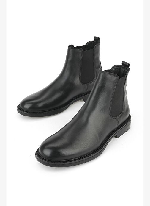 Ziya, Erkek Hakiki Deri Bot 1531043Z41216 Siyah - Görsel 6