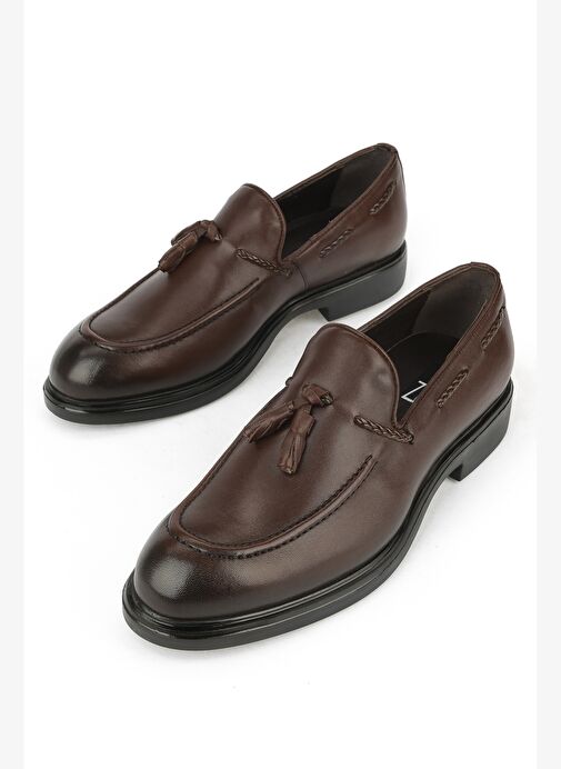 Ziya, Erkek Hakiki Deri Ayakkabı 1531043Z4193 Kahve - Görsel 6