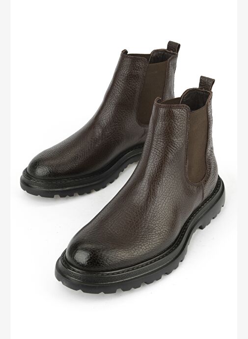 Ziya, Erkek Hakiki Deri Bot 1531043Z42015 Kahve - Görsel 6