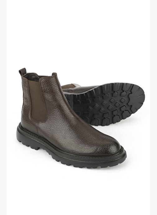 Ziya, Erkek Hakiki Deri Bot 1531043Z42015 Kahve - Görsel 5