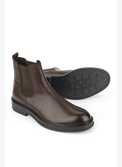 Ziya, Erkek Hakiki Deri Bot 1531043Z028 Kahve - Görsel 5