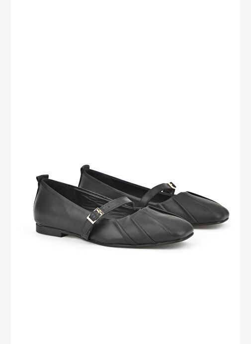 Ziya, Kadın Hakiki Deri Babet 1531054Z3436 Siyah - Görsel 3