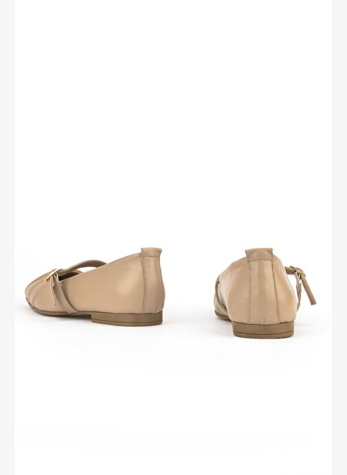 Ziya, Kadın Hakiki Deri Babet 1531054Z3436 Ten - Görsel 4