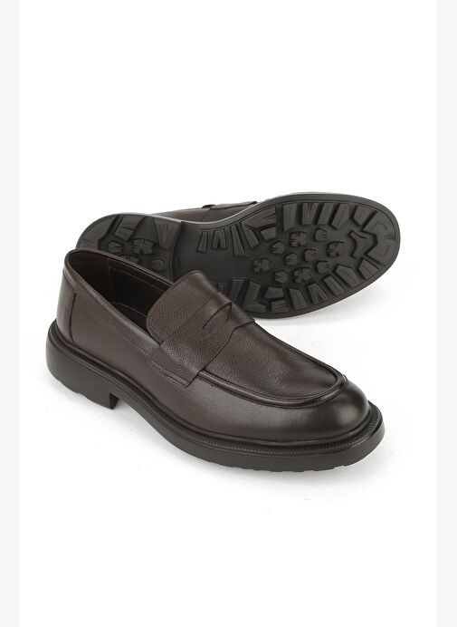 Ziya, Erkek Hakiki Deri Ayakkabı 153986Z4337 Kahve - Görsel 5