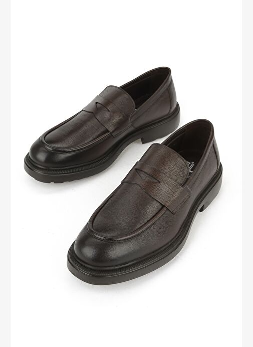 Ziya, Erkek Hakiki Deri Ayakkabı 153986Z4337 Kahve - Görsel 6