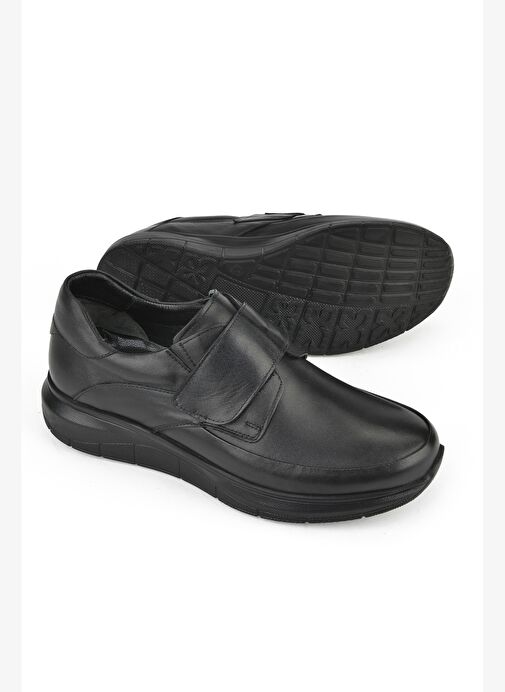 Ziya, Erkek Hakiki Deri Konfor Ayakkabı 153123Z19003 Siyah - Görsel 5