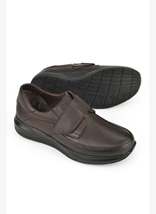 Ziya, Erkek Hakiki Deri Konfor Ayakkabı 153123Z19003 Kahve - Görsel 5