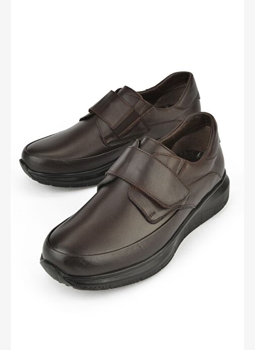 Ziya, Erkek Hakiki Deri Konfor Ayakkabı 153123Z19003 Kahve - Görsel 6