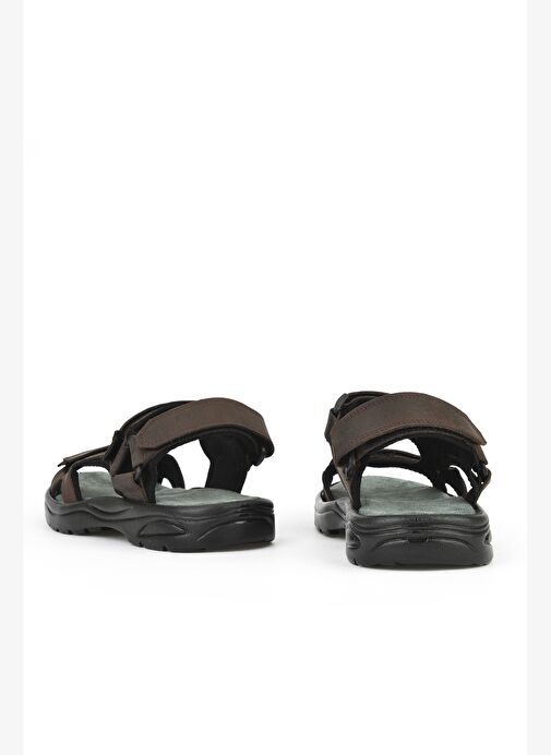 Ziya, Erkek Hakiki Deri Sandalet 1511052Z5340 Kahve - Görsel 4