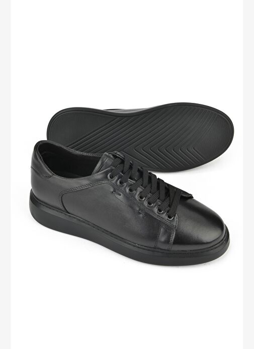 Ziya, Erkek Hakiki Deri Sneaker 151423Z512 Siyah - Görsel 5