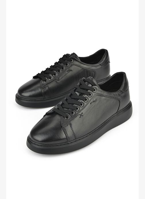 Ziya, Erkek Hakiki Deri Sneaker 151423Z512 Siyah - Görsel 6