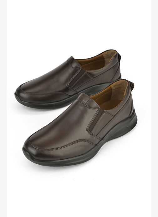 Ziya, Erkek Hakiki Deri Konfor Ayakkabı 1531055Z1060 Kahve - Görsel 6