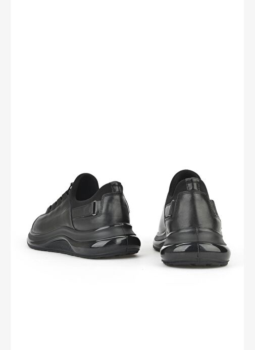 Ziya, Erkek Hakiki Deri Sneaker 153423Z703 Siyah - Görsel 4