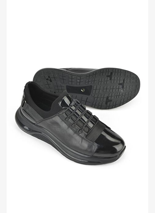 Ziya, Erkek Hakiki Deri Sneaker 153423Z704 Siyah - Görsel 5