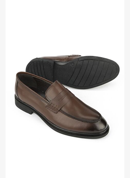 Ziya, Erkek Hakiki Deri Klasik Ayakkabı 1531056Z4612 Kahve - Görsel 5