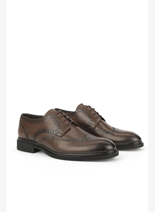 Ziya, Erkek Hakiki Deri Klasik Ayakkabı 1531056Z4613 Kahve - Görsel 3