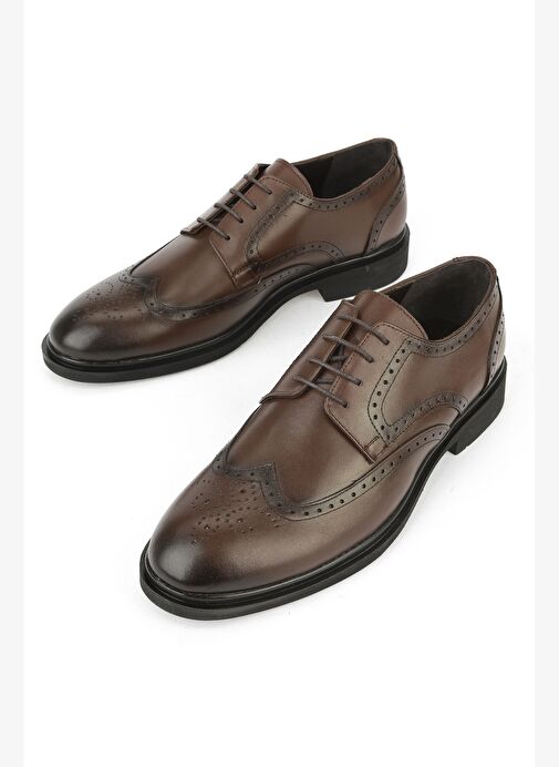 Ziya, Erkek Hakiki Deri Klasik Ayakkabı 1531056Z4613 Kahve - Görsel 6