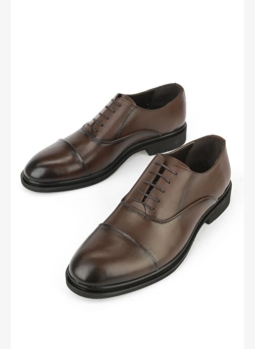 Ziya, Erkek Hakiki Deri Klasik Ayakkabı 1531056Z4614 Kahve - Görsel 6